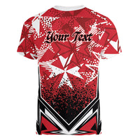 Personalised Repubblika ta Malta Women V-Neck T-Shirt Dynamic Style