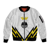 Personalised Malta Gozo Island Sleeve Zip Bomber Jacket Flag Inspired