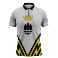Personalised Malta Gozo Island Zipper Polo Shirt Flag Inspired