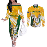 australia-soccer-couples-matching-off-the-shoulder-long-sleeve-dress-and-long-sleeve-button-shirts-matildas-kangaroo-with-world-cup-trophy-2023-yellow-version