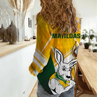 Australia Soccer Women Casual Shirt Matildas Kangaroo With World Cup Trophy 2023 Yellow Version - Wonder Print Shop
