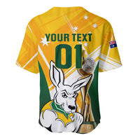 Custom Australia Soccer Baseball Jersey Matildas Kangaroo With World Cup Trophy 2023 Yellow Version - Wonder Print Shop