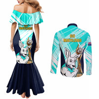 australia-soccer-couples-matching-mermaid-dress-and-long-sleeve-button-shirts-matildas-kangaroo-with-world-cup-trophy-2023-turquoise-version