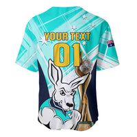 Custom Australia Soccer Baseball Jersey Matildas Kangaroo With World Cup Trophy 2023 Turquoise Version - Wonder Print Shop