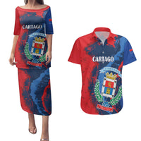 Personalized Costa Rica Cartago Province Couples Matching Puletasi and Hawaiian Shirt Brumosos Hometown - Wonder Print Shop