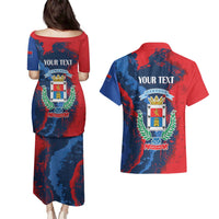 Personalized Costa Rica Cartago Province Couples Matching Puletasi and Hawaiian Shirt Brumosos Hometown - Wonder Print Shop