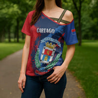 Personalized Costa Rica Cartago Province Cross Shoulder Shirt Brumosos Hometown - Wonder Print Shop