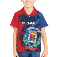 Personalized Costa Rica Cartago Province Family Matching Off Shoulder Maxi Dress and Hawaiian Shirt Brumosos Hometown - Wonder Print Shop