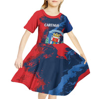 Personalized Costa Rica Cartago Province Kid Short Sleeve Dress Brumosos Hometown - Wonder Print Shop