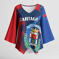 Personalized Costa Rica Cartago Province Kimono Sleeve Blouse Brumosos Hometown - Wonder Print Shop