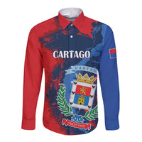 Personalized Costa Rica Cartago Province Long Sleeve Button Shirt Brumosos Hometown - Wonder Print Shop