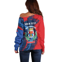 Personalized Costa Rica Cartago Province Off Shoulder Sweater Brumosos Hometown - Wonder Print Shop