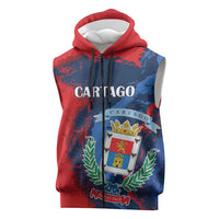 Personalized Costa Rica Cartago Province Sleeveless Zip Hoodie Brumosos Hometown - Wonder Print Shop