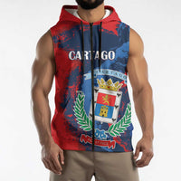 Personalized Costa Rica Cartago Province Sleeveless Zip Hoodie Brumosos Hometown - Wonder Print Shop