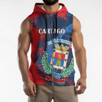 Personalized Costa Rica Cartago Province Sleeveless Zip Hoodie Brumosos Hometown - Wonder Print Shop