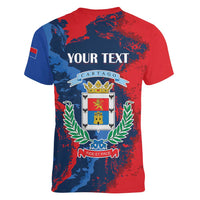 Personalized Costa Rica Cartago Province Women V-Neck T-Shirt Brumosos Hometown - Wonder Print Shop