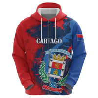Personalized Costa Rica Cartago Province Zip Hoodie Brumosos Hometown - Wonder Print Shop