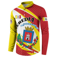 Personalized Costa Rica Heredia Province Button Sweatshirt - Wonder Print Shop