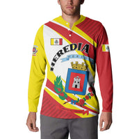 Personalized Costa Rica Heredia Province Button Sweatshirt - Wonder Print Shop