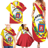 Personalized Costa Rica Heredia Province Family Matching Summer Maxi Dress and Hawaiian Shirt - Wonder Print Shop