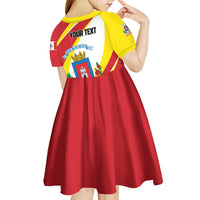 Personalized Costa Rica Heredia Province Kid Short Sleeve Dress - Wonder Print Shop