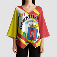 Personalized Costa Rica Heredia Province Kimono Sleeve Blouse - Wonder Print Shop