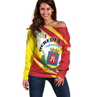 Personalized Costa Rica Heredia Province Off Shoulder Sweater - Wonder Print Shop