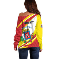 Personalized Costa Rica Heredia Province Off Shoulder Sweater - Wonder Print Shop