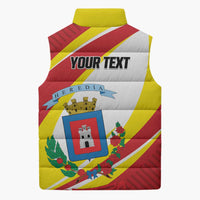 Personalized Costa Rica Heredia Province Sleeveless Puffer Jacket - Wonder Print Shop