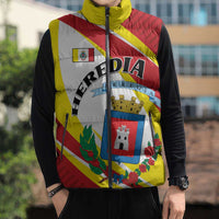 Personalized Costa Rica Heredia Province Sleeveless Puffer Jacket - Wonder Print Shop