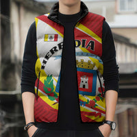 Personalized Costa Rica Heredia Province Sleeveless Puffer Jacket - Wonder Print Shop