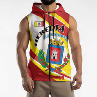Personalized Costa Rica Heredia Province Sleeveless Zip Hoodie - Wonder Print Shop