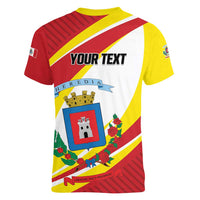 Personalized Costa Rica Heredia Province Women V-Neck T-Shirt - Wonder Print Shop