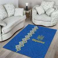 Ukrainian Tryzub Pattern Area Rug