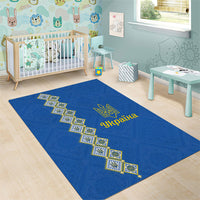 Ukrainian Tryzub Pattern Area Rug
