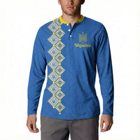 Personalised Ukrainian Tryzub Pattern Button Sweatshirt