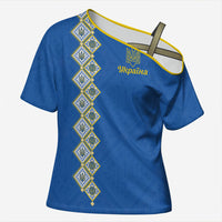 Personalised Ukrainian Tryzub Pattern Cross Shoulder Shirt