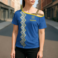 Personalised Ukrainian Tryzub Pattern Cross Shoulder Shirt