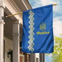 Ukrainian Tryzub Pattern Garden Flag