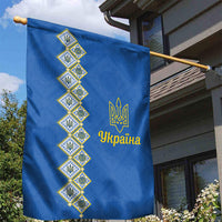 Ukrainian Tryzub Pattern Garden Flag
