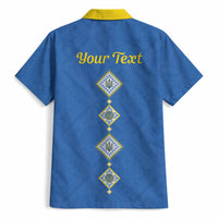 Personalised Ukrainian Tryzub Pattern Hawaiian Shirt