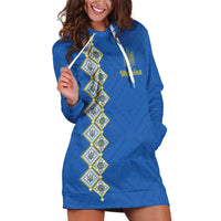 Personalised Ukrainian Tryzub Pattern Hoodie Dress