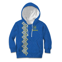 Personalised Ukrainian Tryzub Pattern Kid Hoodie