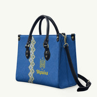 Ukrainian Tryzub Pattern Leather Bag