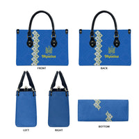 Ukrainian Tryzub Pattern Leather Bag