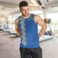 Personalised Ukrainian Tryzub Pattern Men Tank Top