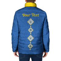 Personalised Ukrainian Tryzub Pattern Padded Jacket