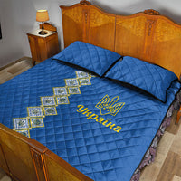 Ukrainian Tryzub Pattern Quilt Bed Set