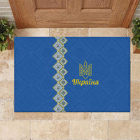 Ukrainian Tryzub Pattern Rubber Doormat