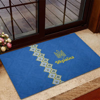 Ukrainian Tryzub Pattern Rubber Doormat